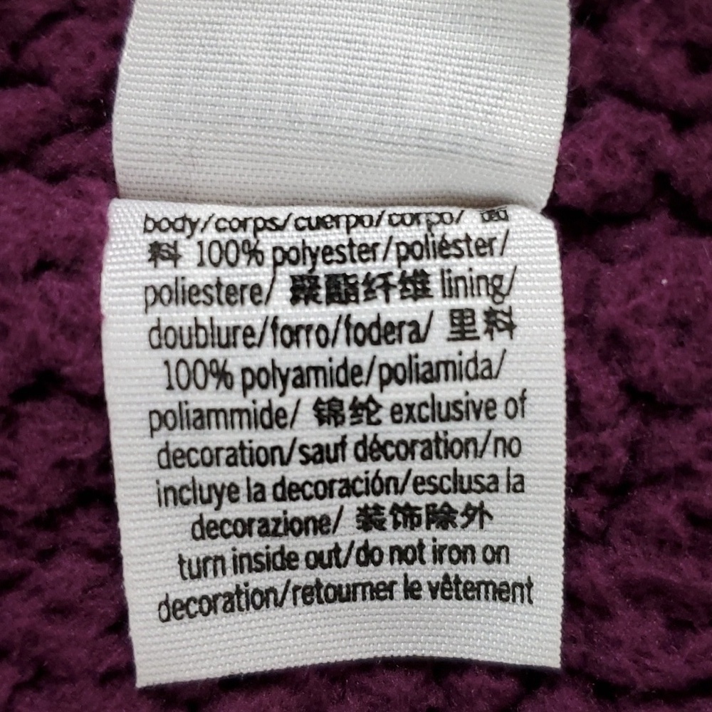 Victoria's Secret Pink "Eggplant" Oversized Sherpa Zip-Up Jacket XS - Picture 15 of 17